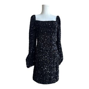 VC17 Black sequin long sleeve dress size medium